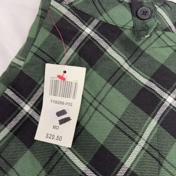 Royal Bones Hot Topic Tartan Plaid Skirt M Green Suspenders School Girl Y2K NEW - Picture 5 of 10